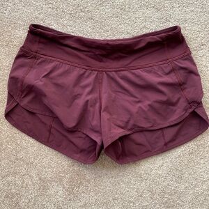 Lululemon Athletica Maroon Athletic Shorts